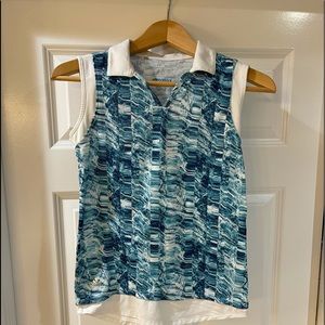 Adidas Girls Golf Shirt Size L-10/12.